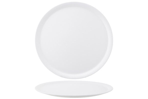 Pizzabord wit mat, melamine, Ø 33 cm