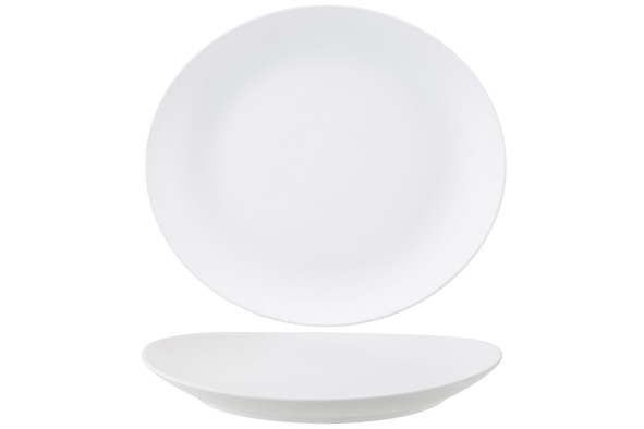 Steakbord wit mat melamine 30 x 27 cm