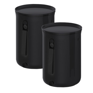 Organko 2 Ocean compostbak zwart 23,3 x 32,3 cm 9,6 l set van 2