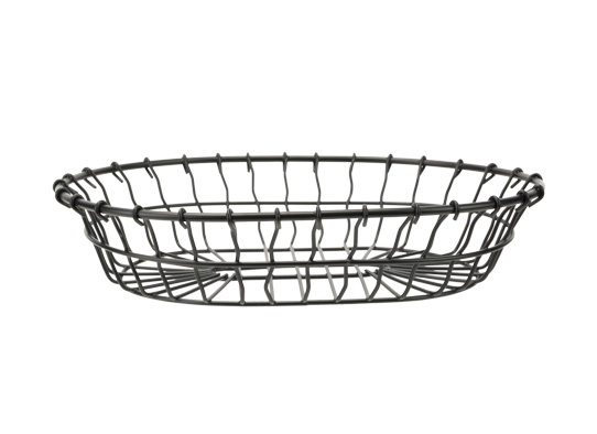 Viggo Obstkorb schwarz 28 x 20 x H6 cm oval Metall