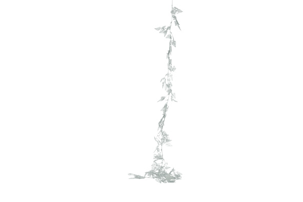 Girlande Leaves glitter silber 200 cm Kunststoff