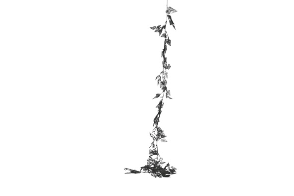 Girlande Leaves glitter schwarz 200 cm Kunststoff