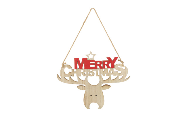 Hanger Merry Christmas Rot 29 x 1 x 24 cm Holz