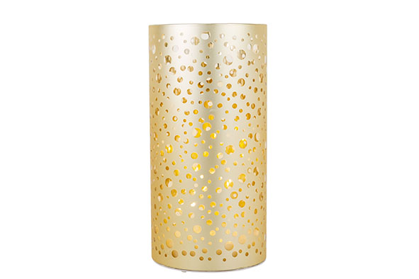 Lampe Dots LED gold 10 x 10 x 20 cm rund Glas