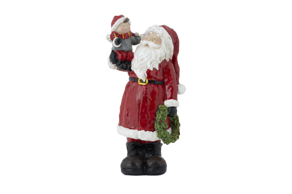 Sint op schouder rood 18,5 x 13,5 x 36,5 cm hars