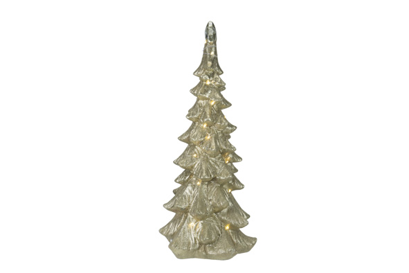 Kerstboom LED goud polyresin 25,5 x 26 x 61 cm