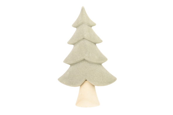 Kerstboom velvet groen 17,2 x 7,5 x 29,8 cm langwerpig dolomiet