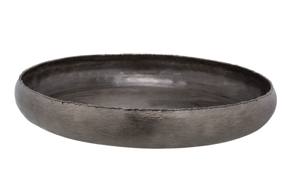 Schale Brushed, schwarz, rund, Aluminium, 43,5 x 43,5 x 5,5 cm