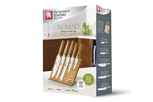 Nomad Messerblock braun, 5er-Set