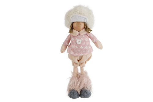Winterkind Remi roze 18 x 12 x 45 cm textiel