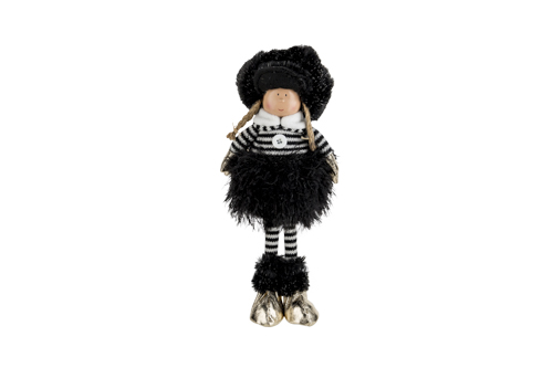 Winterkind Sophie schwarz 17 x 10 x 33 cm Textil