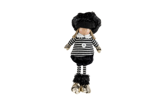 Winterkind Remi zwart 17 x 10 x 33 cm textiel