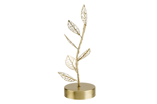 Blätter LED Ornament gold 12 x 10,5 x 26,5 cm Metall