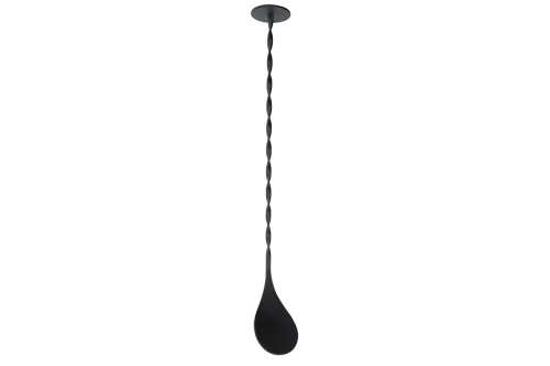 Cuillère à cocktail noire en acier inoxydable Ø 3,2 x 27,5 cm