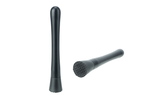 Cocktailstößel schwarz Edelstahl Ø 3,2 x 20,5 cm