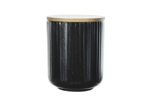 Dakota Black Vorratstopf Ø 11 x 14 cm 1 l mit Deckel aus Holz