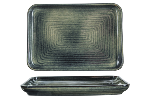 Mendoza Green-Blue bord 25,5 x 18 x H 2,7 cm