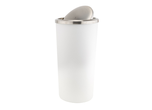 Wasty afvalemmer wit 35 l Ø 30 x 56 cm rond PP, inox