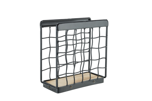 Torre Serviettenhalter Schwarz 15,5 x 7,5 x H 16 cm Metall