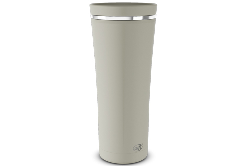 Balance tea mug silver lining metaal glas 0,5 l