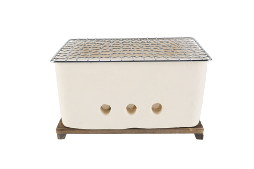 Tafelbarbecue 20 x 14 x 10 cm aardewerk