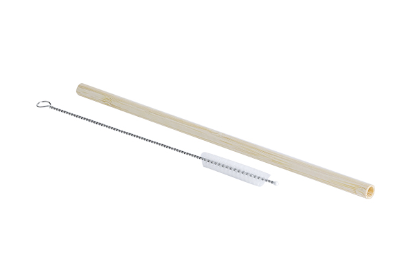 Eco rietjes set van 20 bamboe bruin Ø 0.8 cm, 25 cm