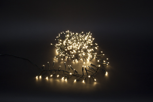 Playlight Firecracker LED-lichtsnoer, 5,6 m, 480 lampjes, warm wit, groene draad, 24 V