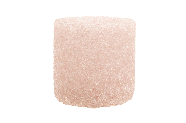 Theelichthouder Crystals oud roze glas 10 x 10 x 10 cm