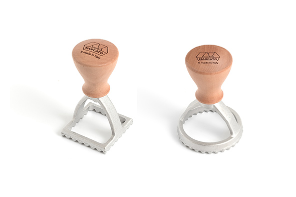 Ravioli Stamper set van 2 rond 58 mm + vierkant 58 mm