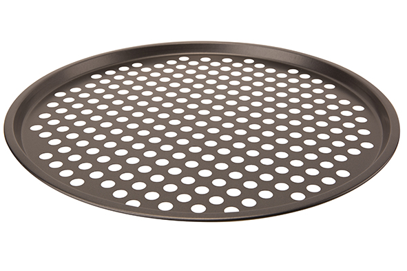 Pizza bakplaat met gaten zwart Ø 35 cm