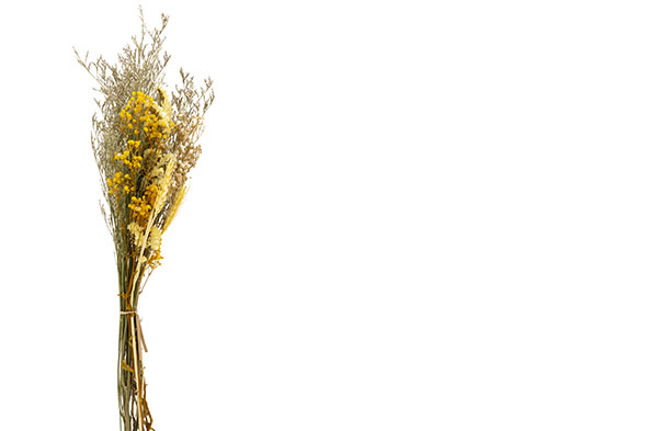 Boeket Dried Flowers geel 27 x 13 x 60 cm