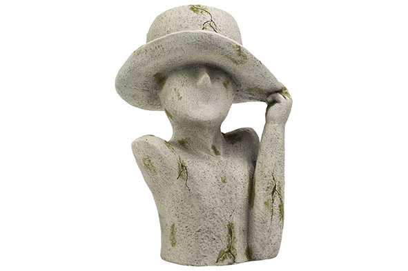 Beeld planter Lovely Lady greige 29,1 x 22,9 x 41,5 cm magnesium