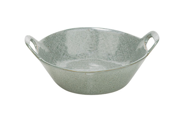 Asmara Green-Grey schaaltje D18cm H4.8cm met 2 grepen
