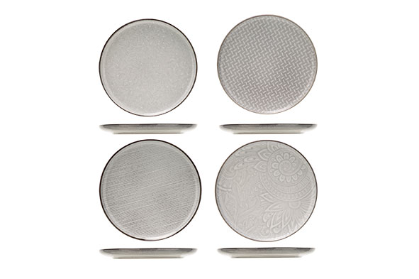 Cuatro-Grey dessertbord Ø 20 cm set van 4