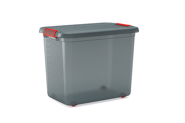 K Latch Box de rangement XXL gris 69 l 59 x 39 x 45 cm