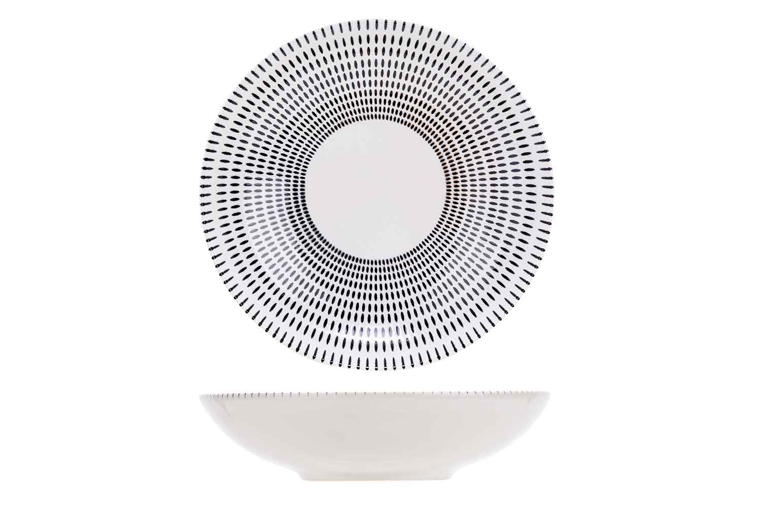Centrico soepbord Ø 21 cm zwart wit