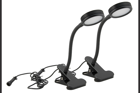 Deluxe LED lamp set van 2 zwart
