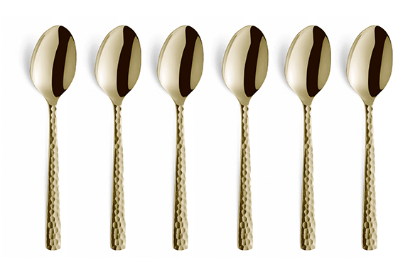 Felicity mokkalepel, champagne, set van 6