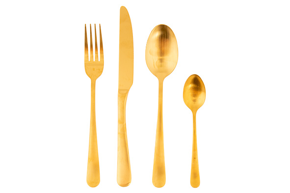 Vintage set van 24 bestekset goud