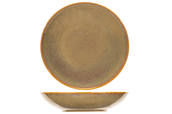 Bloom Olive diep bord Ø 21,5 cm olijfgroen