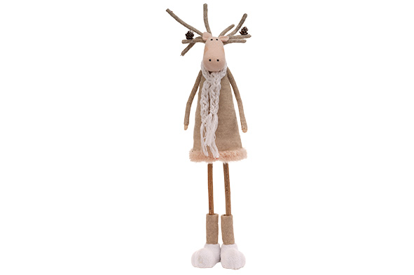 Hert tricot sjaal bruin 12x12xH43 cm langwerpig foam