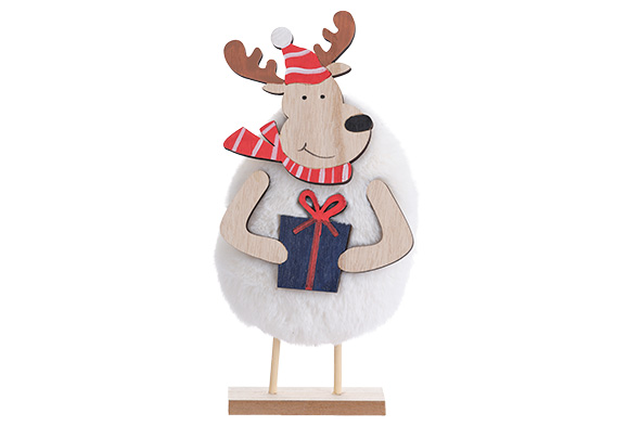 Hirsch Holding Gift mehrfarbig Holz 20 x 8,5 x 4,5 cm