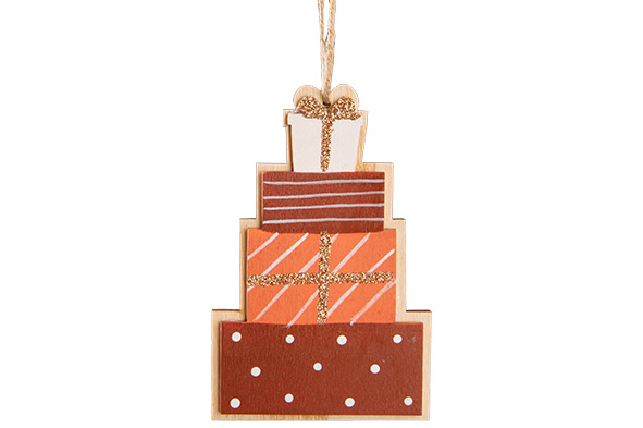 Hänger Geschenke Kupfer Pink Mehrfarbig Holz 6,5 x 1 x 30 cm