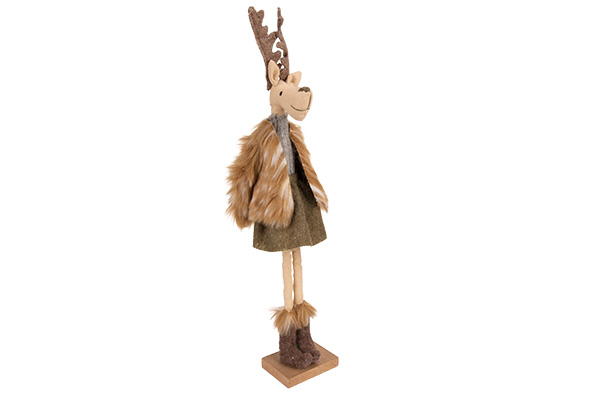 Juliette grün Elch Textil 8 x 6 x 46 cm