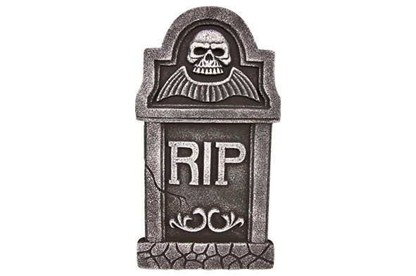 Grafsteen RIP zwart schuim 2,3 x 0,2 x 4,2 cm