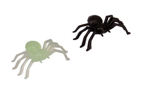 Spinnetjes set van 50 glow in the dark 1 x 2 cm
