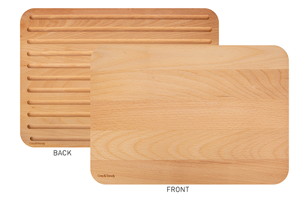Onesta broodplank rechthoek beuk dubbelzijdig 39 x 29 x H 2 cm
