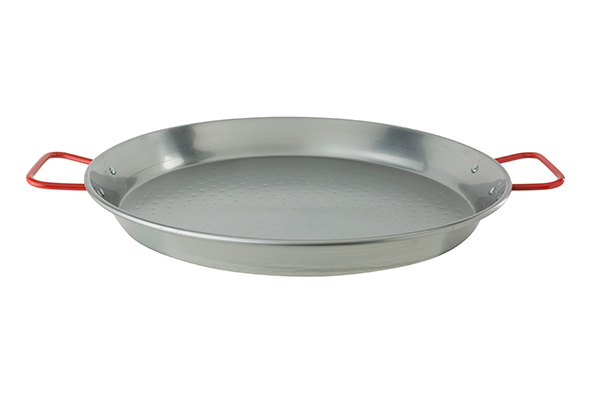 Paella-pan Ø 40 cm, 51 x 41 x 5 cm gepolijst staal