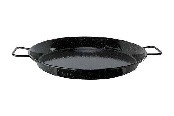 Paella-pan Ø 30 cm, 42 x 30,8 x 5,5 cm geëmailleerd staal