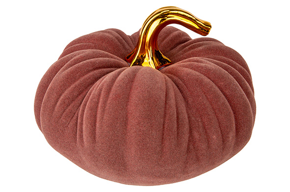Pompoen velvet bruin 21 x 21 x 15,2 cm rond keramiek